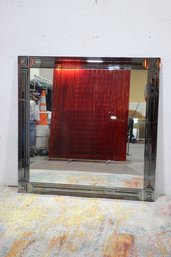 Art Deco Large Wall Mirror.1980s Beveled Mirror