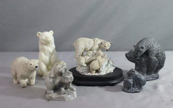 Group Lot Of 6 Bear Figurines