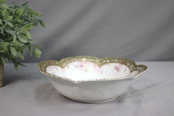 Gold Rim Antique Rs Prussia Bowl