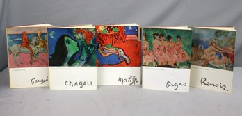 Group Lot Of 5 Vintage Art Books - Degas Renoir Matisse  Chagall Gaugin