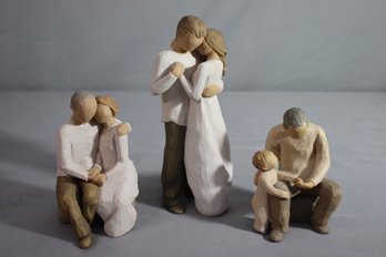 Group Lot Of Willow Tree Susan Lordi/Demdaco Figurines - Anniversary, Promise, Grandfather