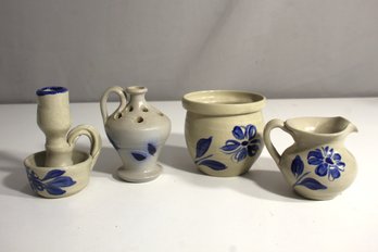 Collection Of Williamsburg Pottery WPF Salt Glaze Crock Matte Finish