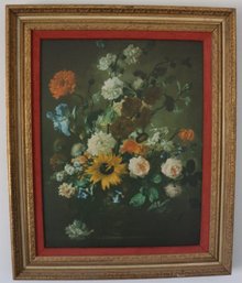 Framed Still Life Of Bouquet Of Flowers