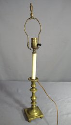 Vintage Solid Brass Candlestick Table Lamp