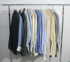 Rack I ---assorted Lot Of Men's  Dress Shirts -range On Size