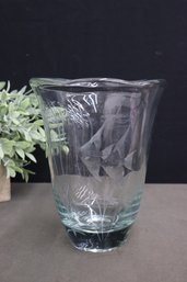 MCM Glass Vase Green Tint