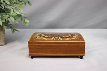 Inlaid  Vintage Wooden Dome Top Music Box