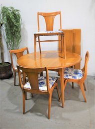 Unique Furniture Makers Mid Century Modern Maple Dining Set.