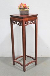 Chinoiserie Wooden High Pedestal Table