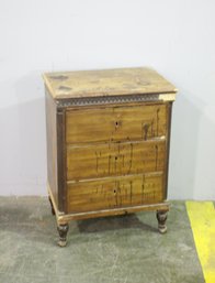 Small Rustic Three Drawer Chest - See Photos For  Condition