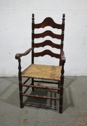 KLING FURNITURE Solid Pine Rustic Americana Ladderback Dining Arm Chair