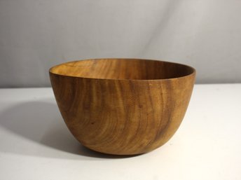 'Vintage Hand-Turned Wooden Bowl  Natural Finish, Rustic Charm'