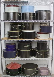 Rack Lot Of Vintage Hat Boxes