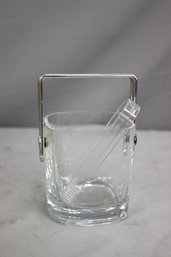 Luigi Bormioli Light & Music Strauss Glass/Crystal Ice Bucket And Lucite Tongs