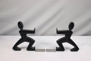 James The Bookend By Black  Black Rubber Wedge Modern Art