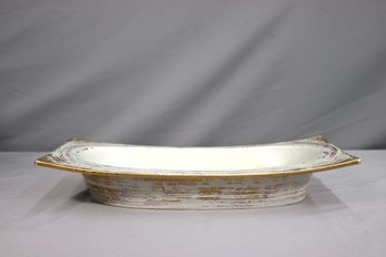 Haeger Gold Tweed Glaze 22k Gold Center Bowl