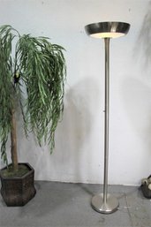 Brushed Metal Up And Down Lighter Floor Lamp