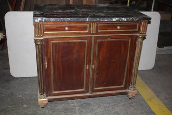 French Servers With Double Doors And Marble Top