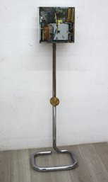 Mid Century Chrome Base Floor Clock