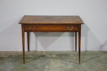 Vintage Tapered Leg Writing Table With 1 Drawer  - See Photos For Condition