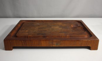 Large Danish Dansk  Block Teak Chopping Block Board