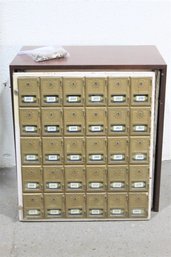 Vintage Brass USPS Post Office Box Unit With Keys
