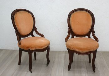 Pair Of Victorian  Parlor Side Chairs