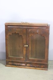 Two Door Wooden Cabinet  - See Photos For Condition