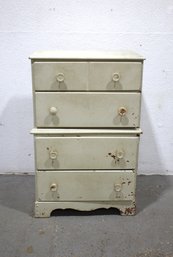 Classic Cream-Painted Wooden Chest Of Drawers