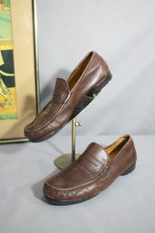 Ferragamo Men's Brown Leather Loafers- Size 10