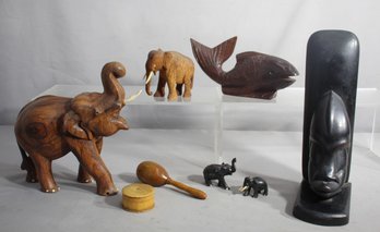 Carved Wooden Artifact Collection