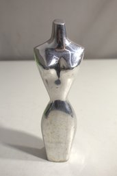 One Female Form Silver-plated Bookend Lunares