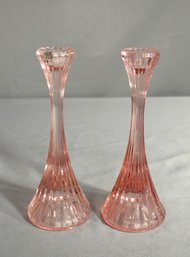 Pair Of Mid Century Modern Pick Candle Holders