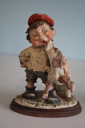 Giuseppe Armani 'Boy & Dog' Gulliver's World Home Office Decor Figurine