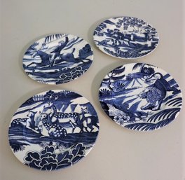 Tiffany & Co Ironstone Menagerie Plates - Johnson Brothers England Set Of 4