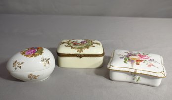 Three Trinket Dresser Boxes