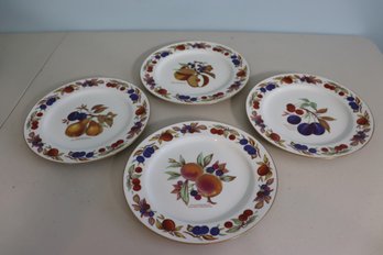 Set Of 4 Royal Worcester Eversham Pear & Damson Dinner Plate