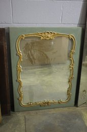 Green And Gilt Frame Mirror