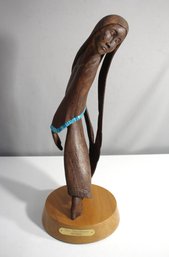 'Best Foot Forward' By Ben Tellez - Hand-Carved Wooden Sculpture