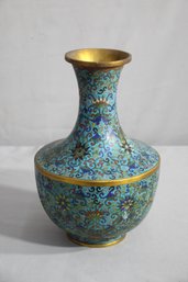 Vintage Chinese Cloisonne Enamel Alcove Vase