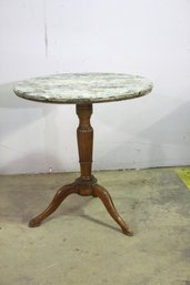 Marble Top Plant Stand (marble Not Cracked)  - See Photos For Condition