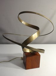 Robert Perless Kinetic Sculpture 'Variations On Infinity' - Brass And Wood-working