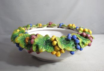 Vibrant Handcrafted Ceramic Fruit Bowl