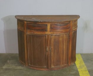 Vintage Demilune Console Cabinet  - See Photos Condition