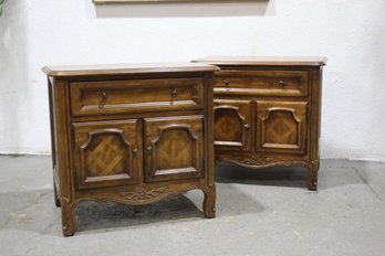 A Pair Of Drexel Cabernet Series Night Stands Model #306-630 Originally Purchases At A&S In 1976