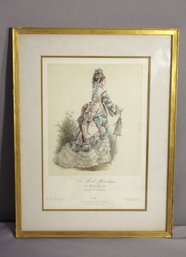 La Mode Artistique: Elegantly Framed 19th Century Fashion Print By Gustave Janet