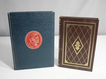 Set Of 2 Decorative Leather Bound Books: Harvard Classics & Nobel Prize Library