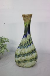 Vintage Tall Art Glass Long Neck Vase