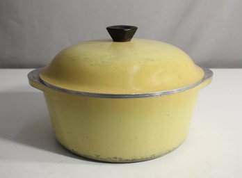 Vintage Club Aluminum 4-Quart 10' Dutch Oven Yellow Stock Pot W/ Lid - US Made