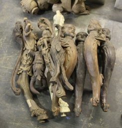 Assorted Lot Of Craved Table Legs